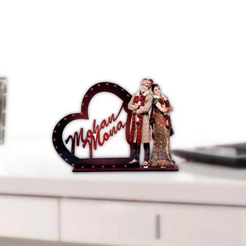 Personalised Heart Acrylic Standee with Photo