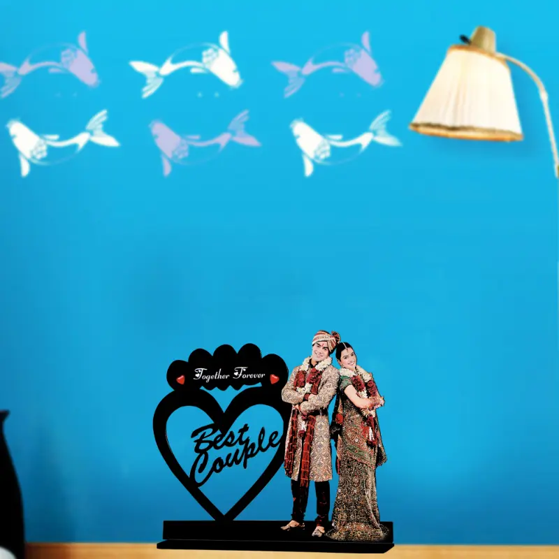 Personalised Best Couple Heart Acrylic Standee with Photo