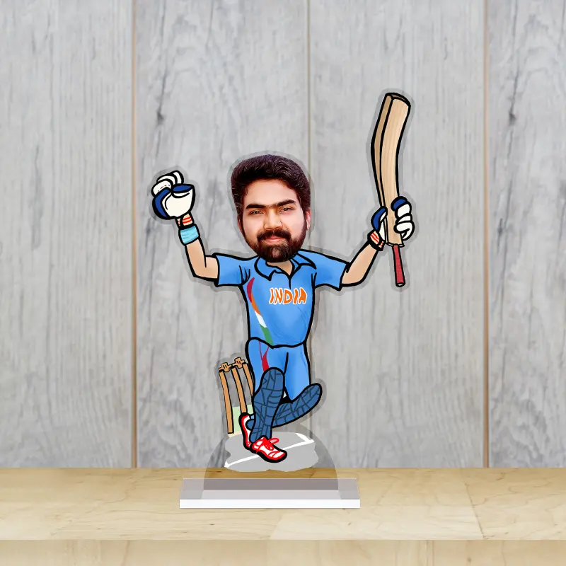Personalized Cricket Caricature by Rainbow Gifts