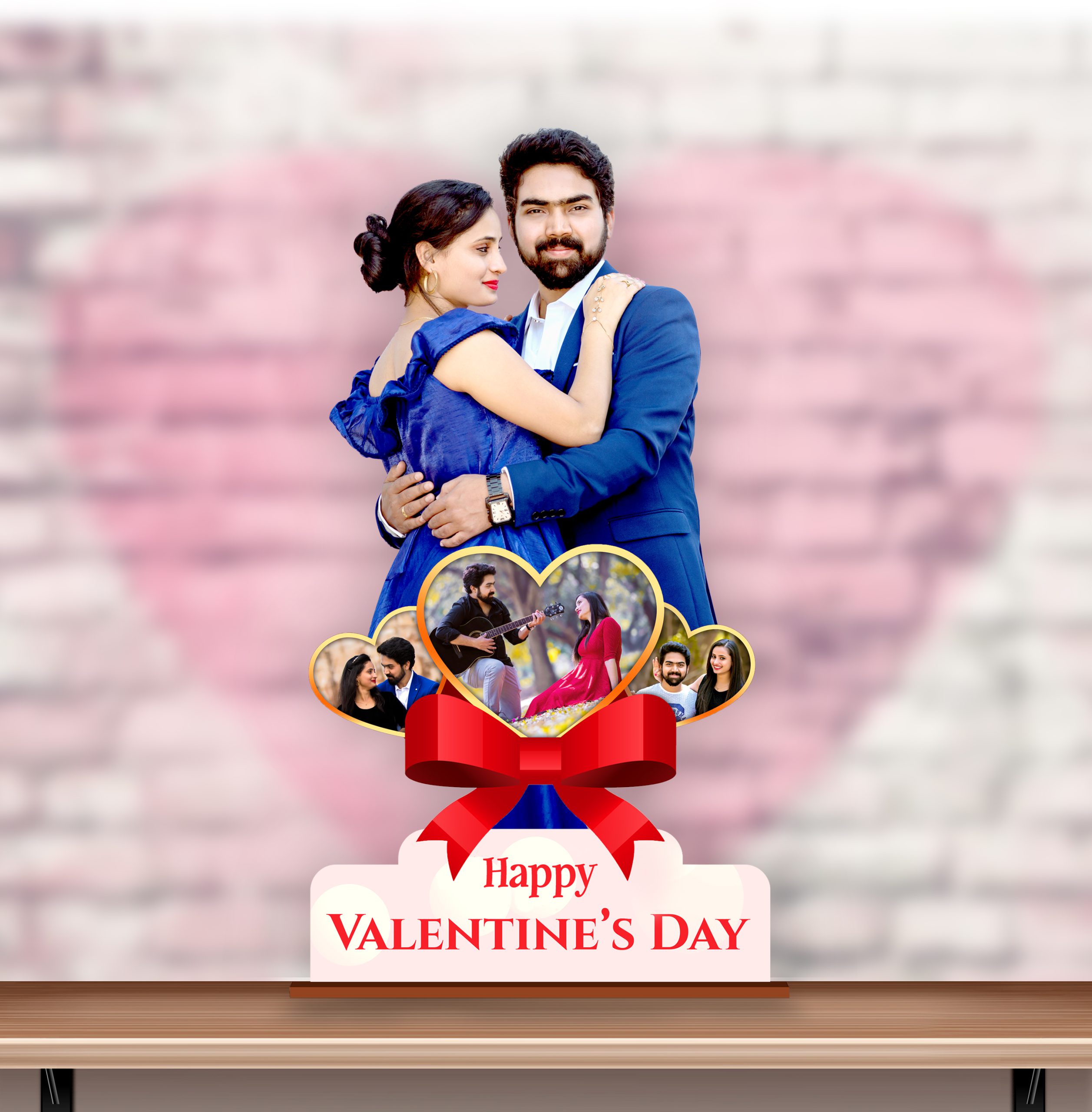 Personalised Valentine Photo Collage Acrylic Standee