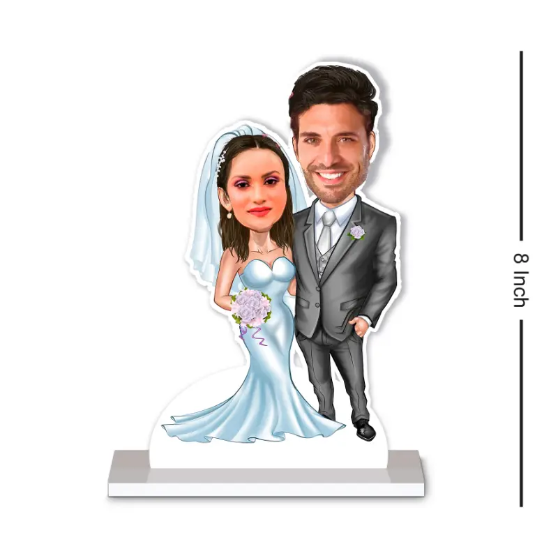 Personalized Couple Newly Wed Caricature by Rainbow Gifts - Image 2