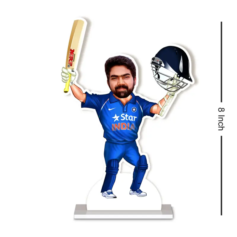 Personalized Star India Cricket Caricature by Rainbow Gifts - Image 3