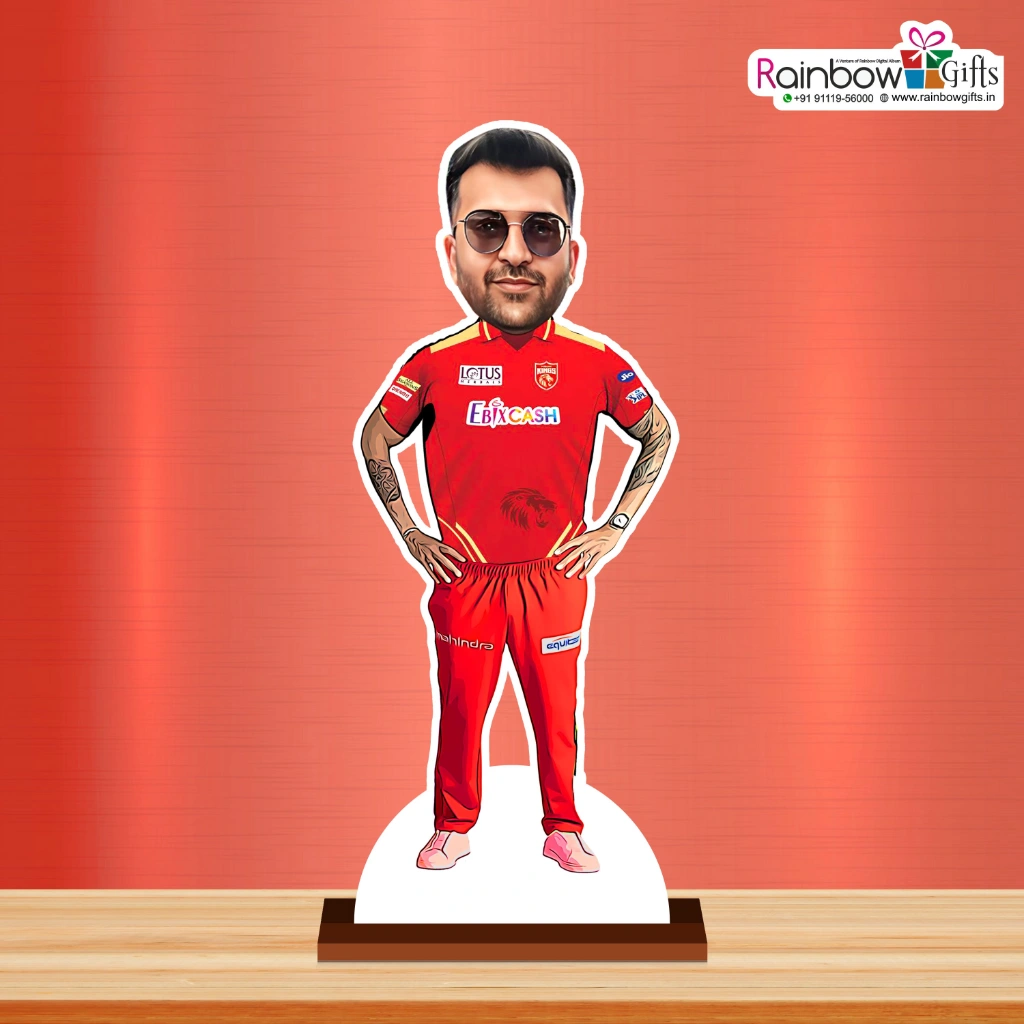 Personalized Kings XI Punjab Caricature by Rainbow Gifts