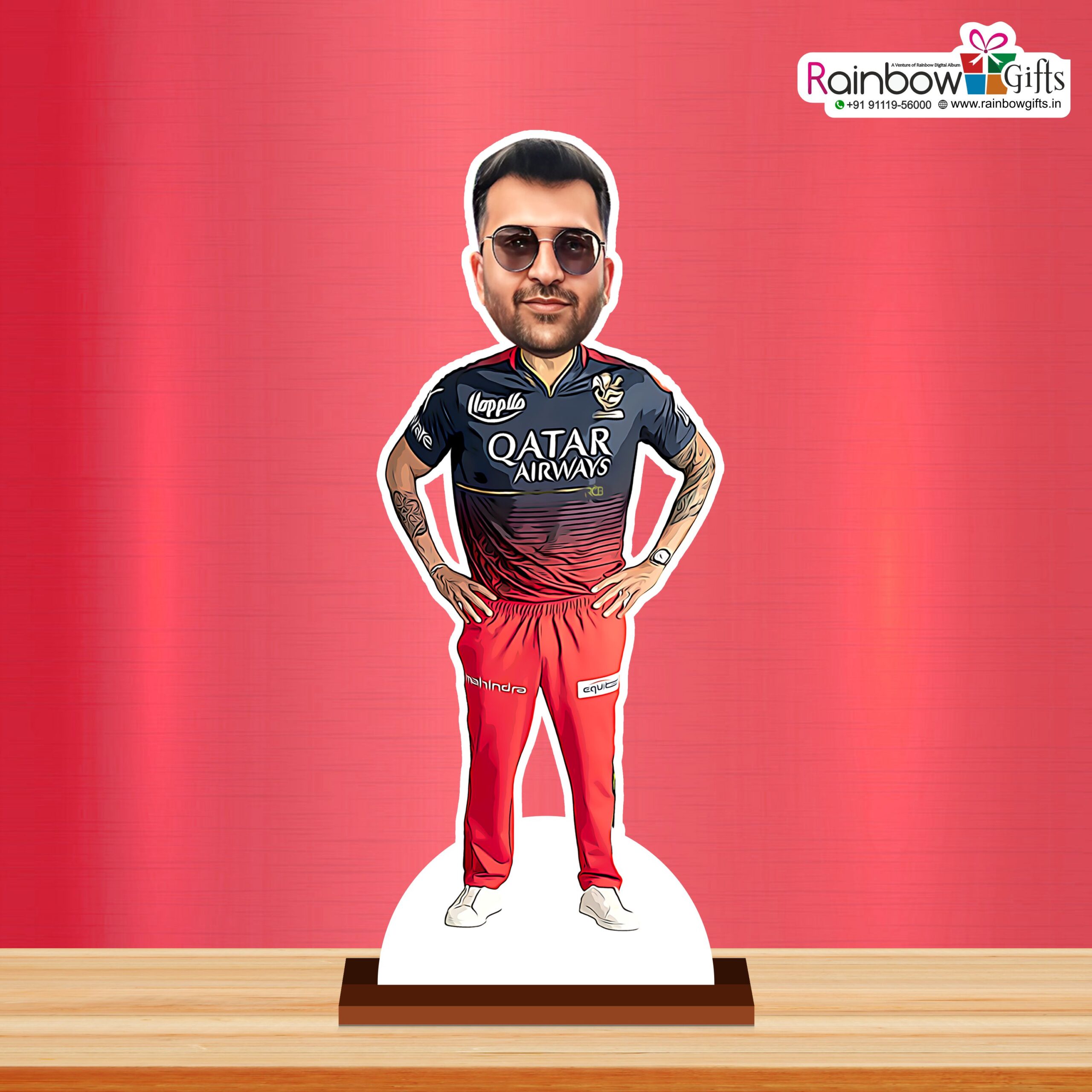 Personalized Royal Challengers Banglore Caricature by Rainbow Gifts