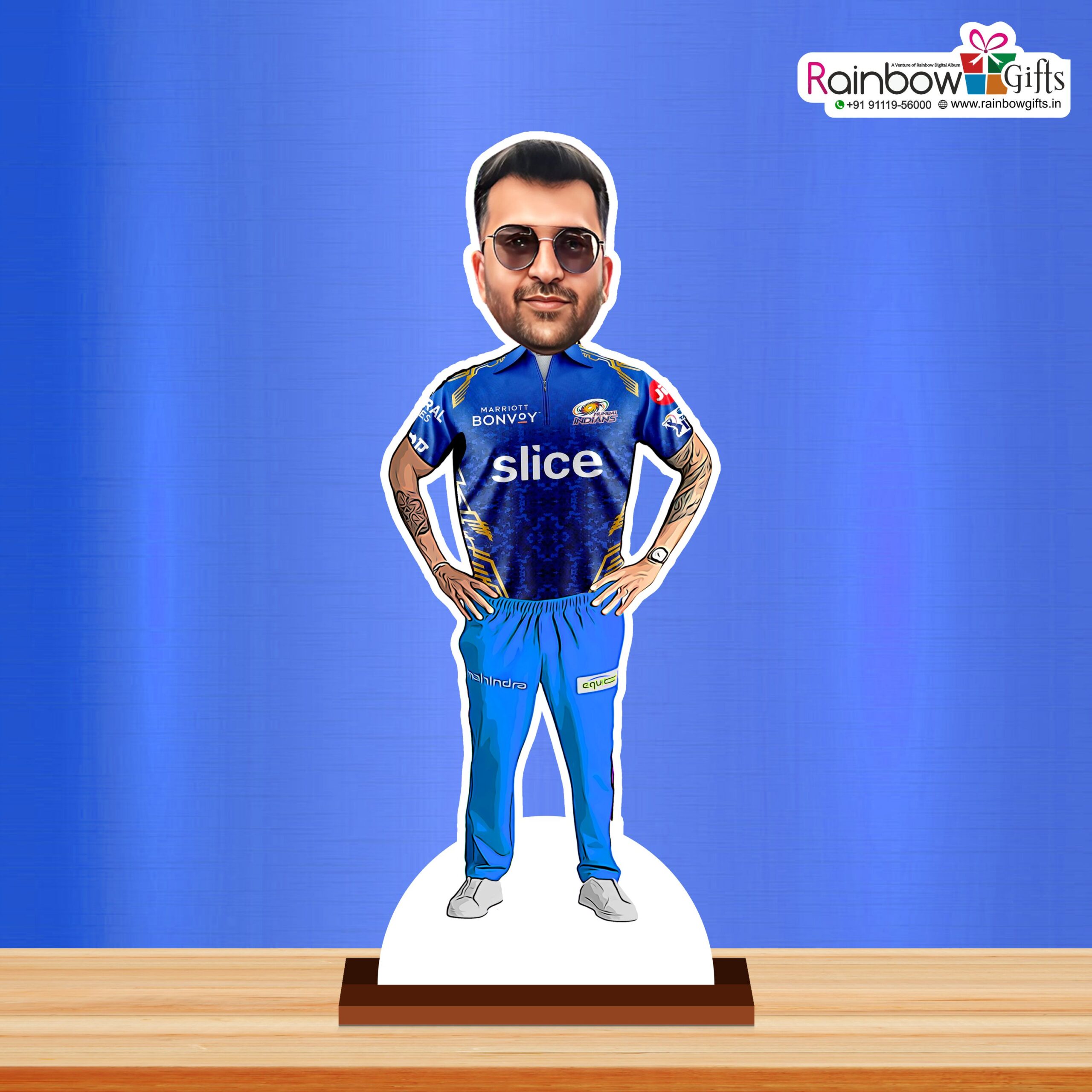 Personalized Mumbai Indians Caricature by Rainbow Gifts