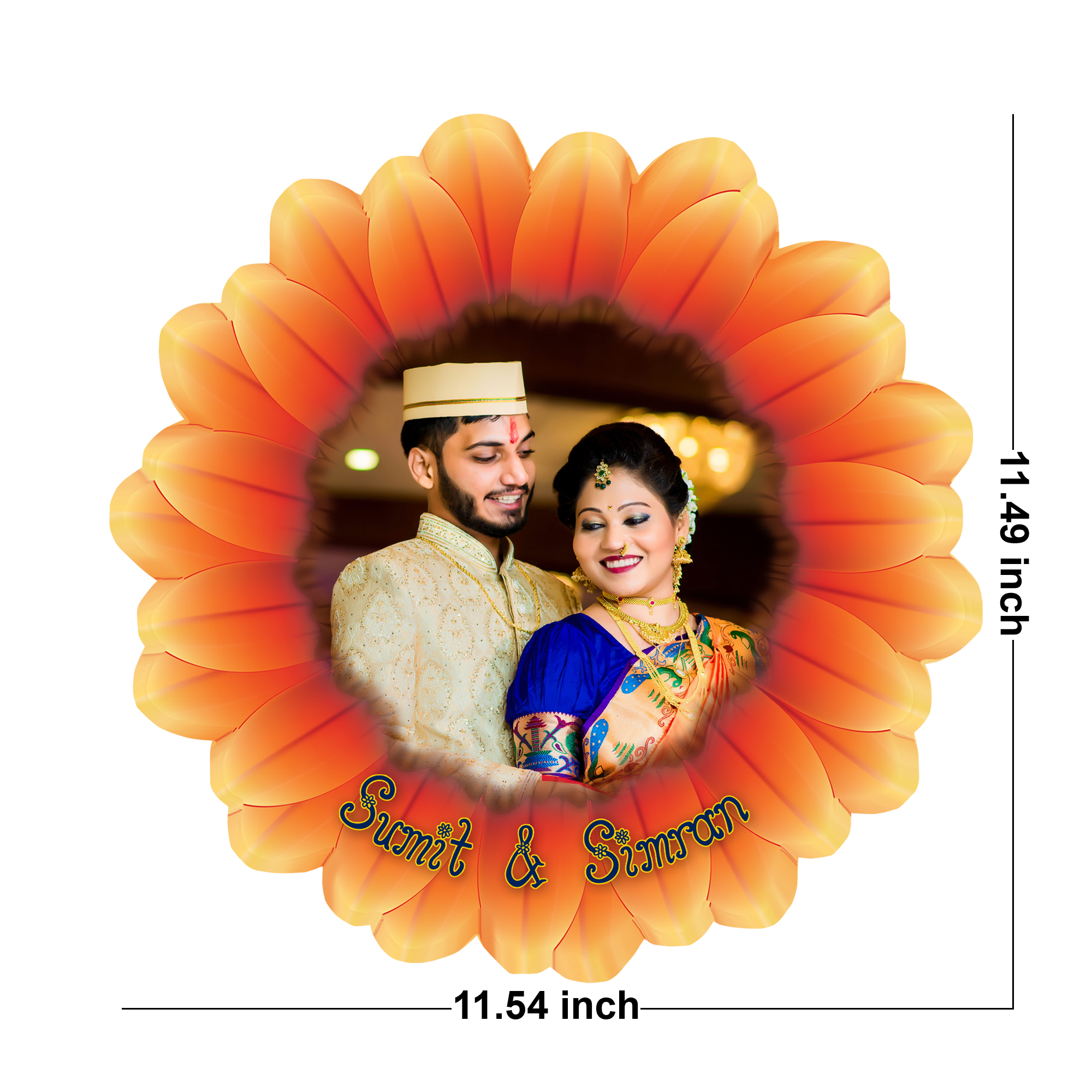 Personalised Sunflower Name & Photo Plaque - Image 3