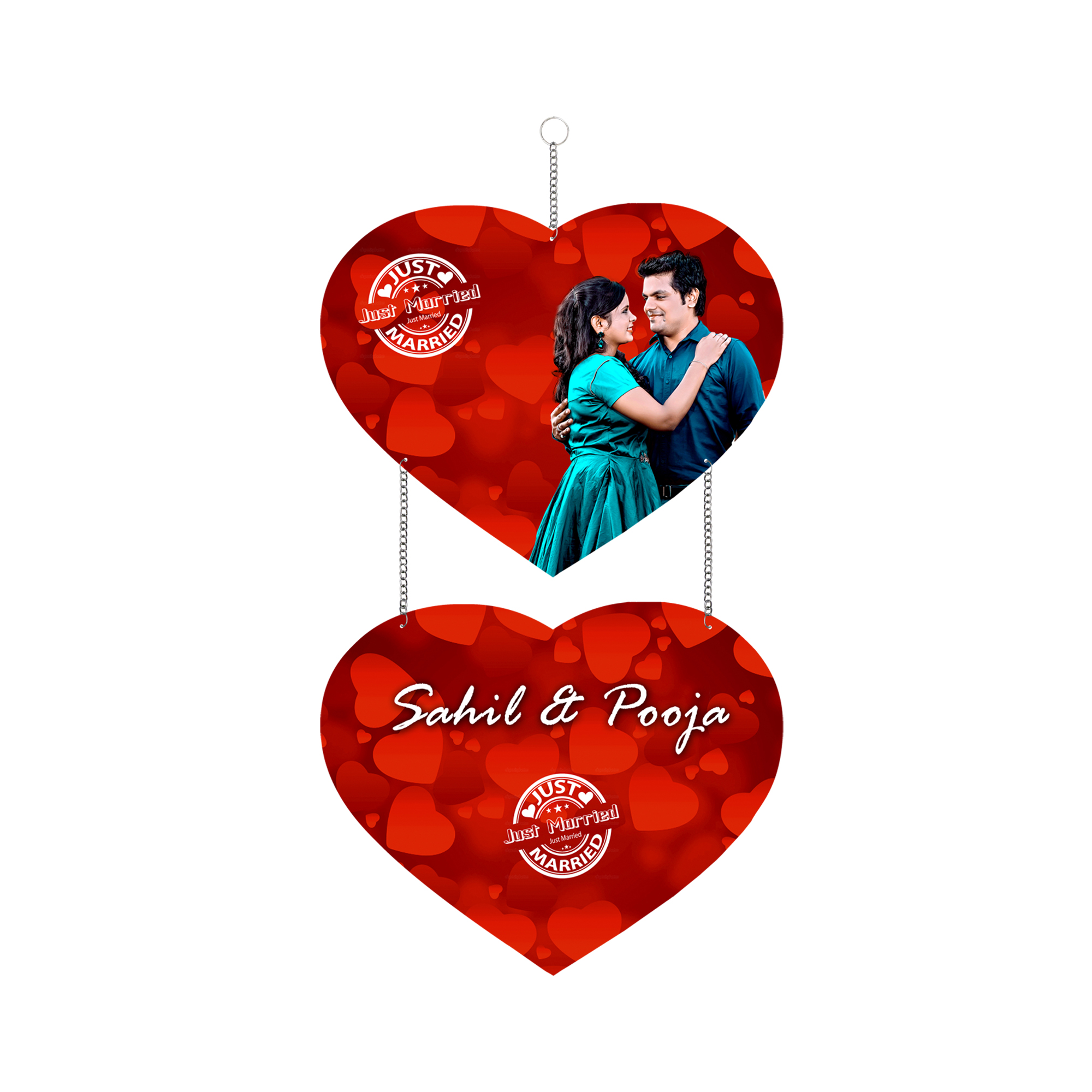 Personalised 2-Tier Heart Chain - Image 2