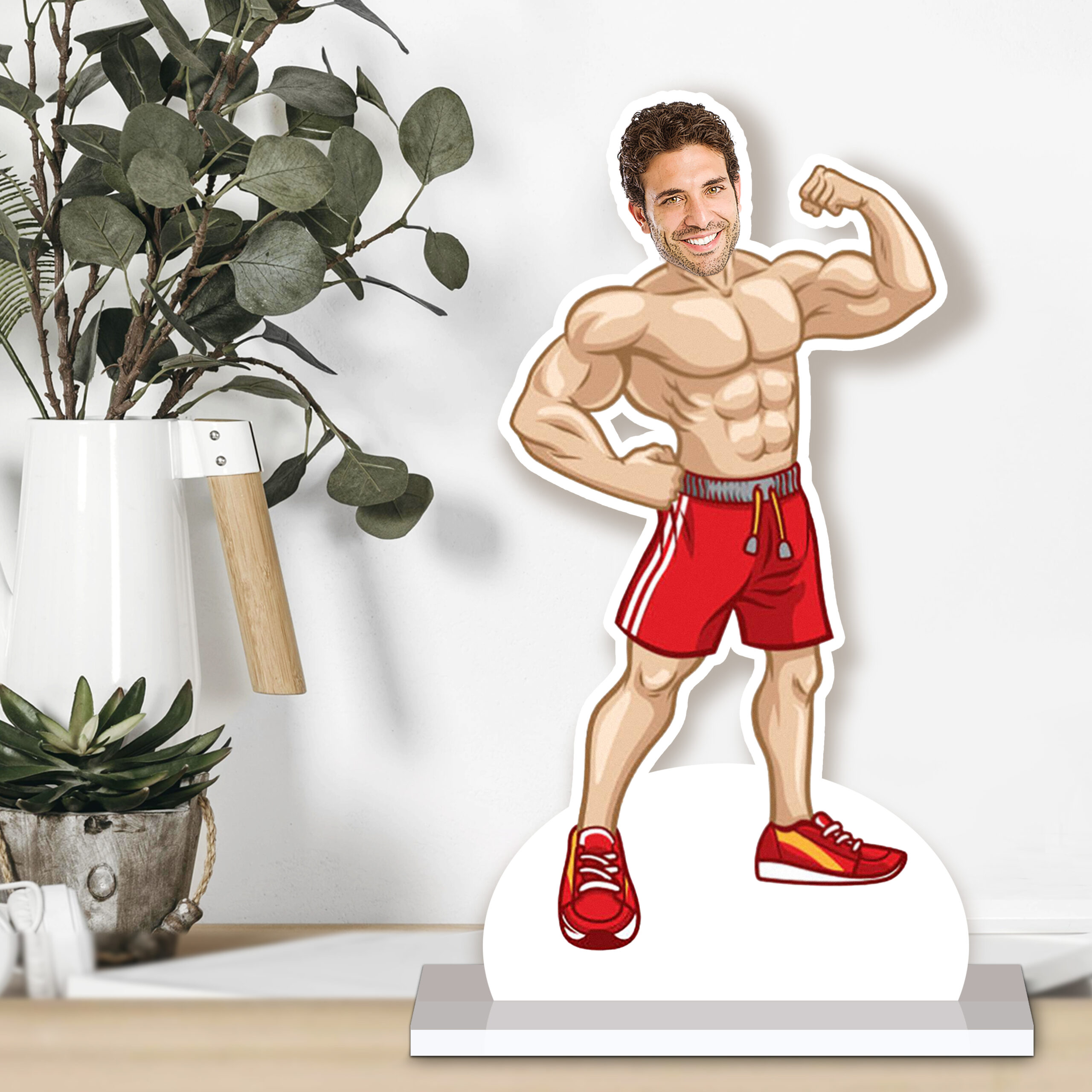 Male Bodybuilder Caricature by Rainbow Gifts