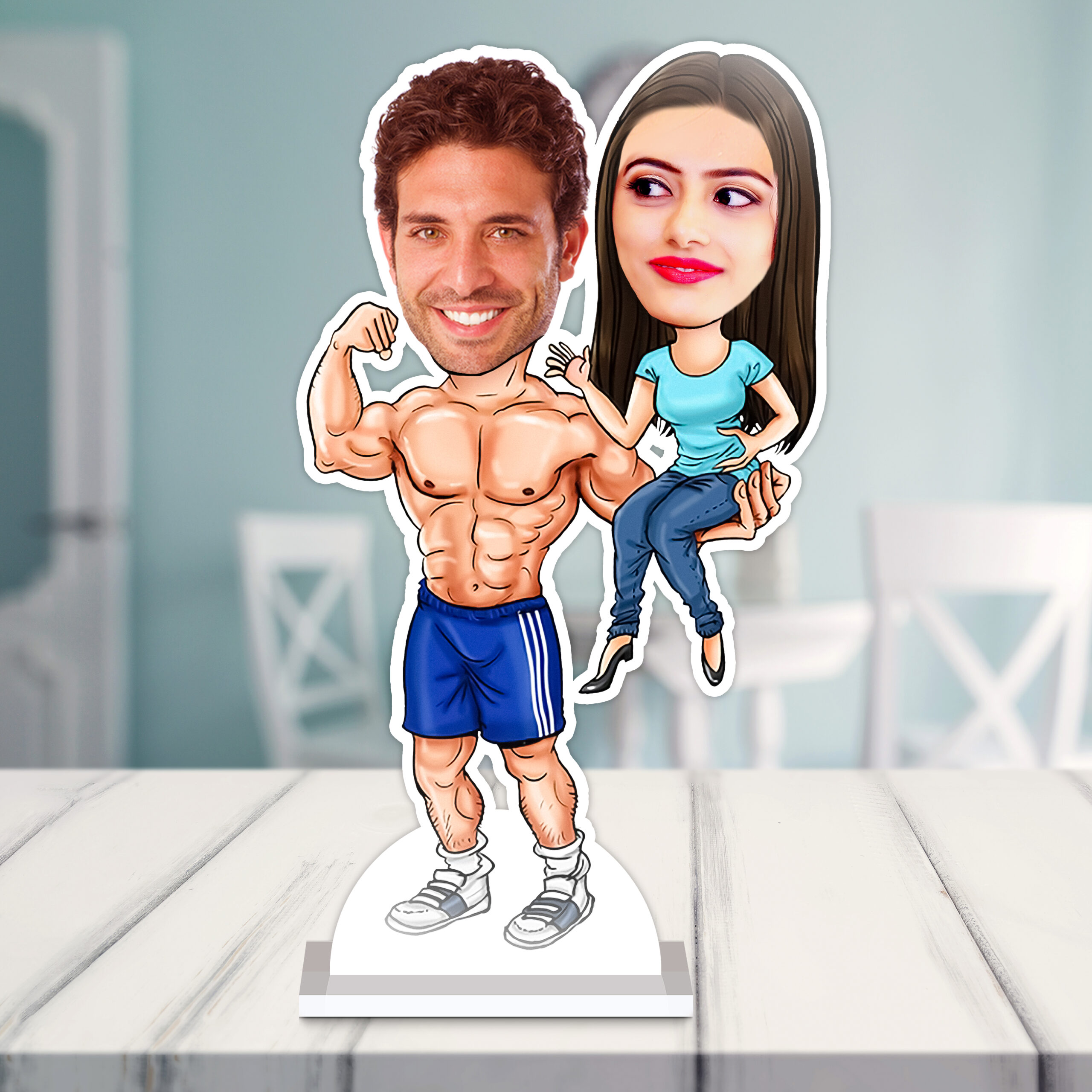 Power Couple Caricature by Rainbow Gifts