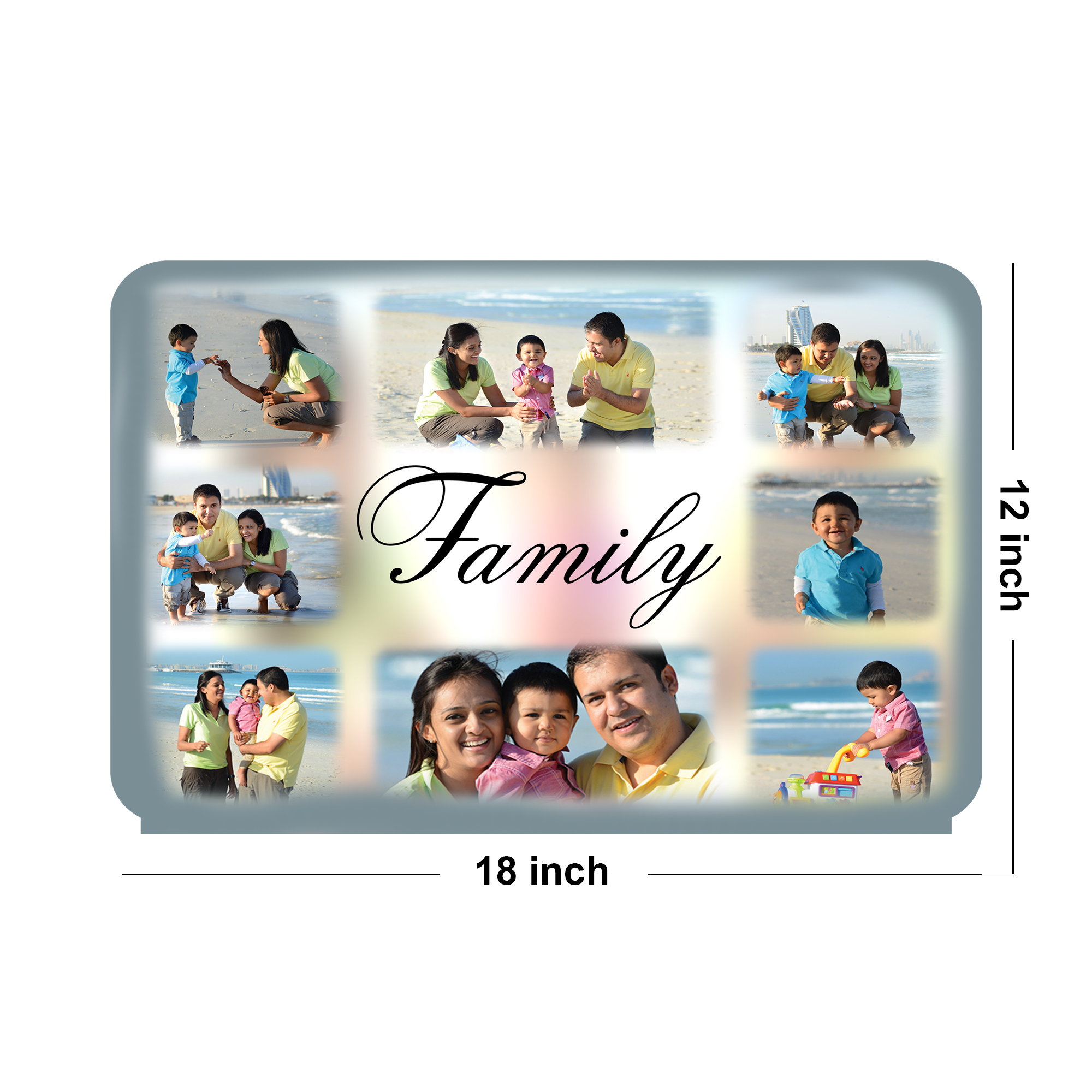 Personalised Family Harmony 8-Photo Plaque - Image 4