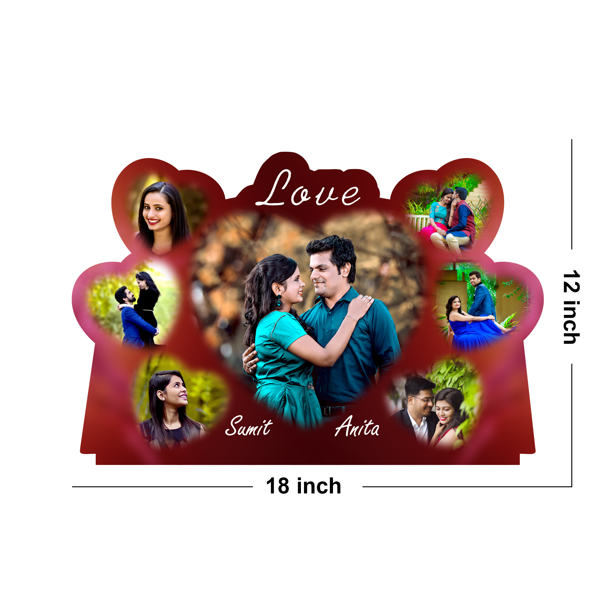 Personalised 7-Photo "Love" Wall Plaque - Image 4