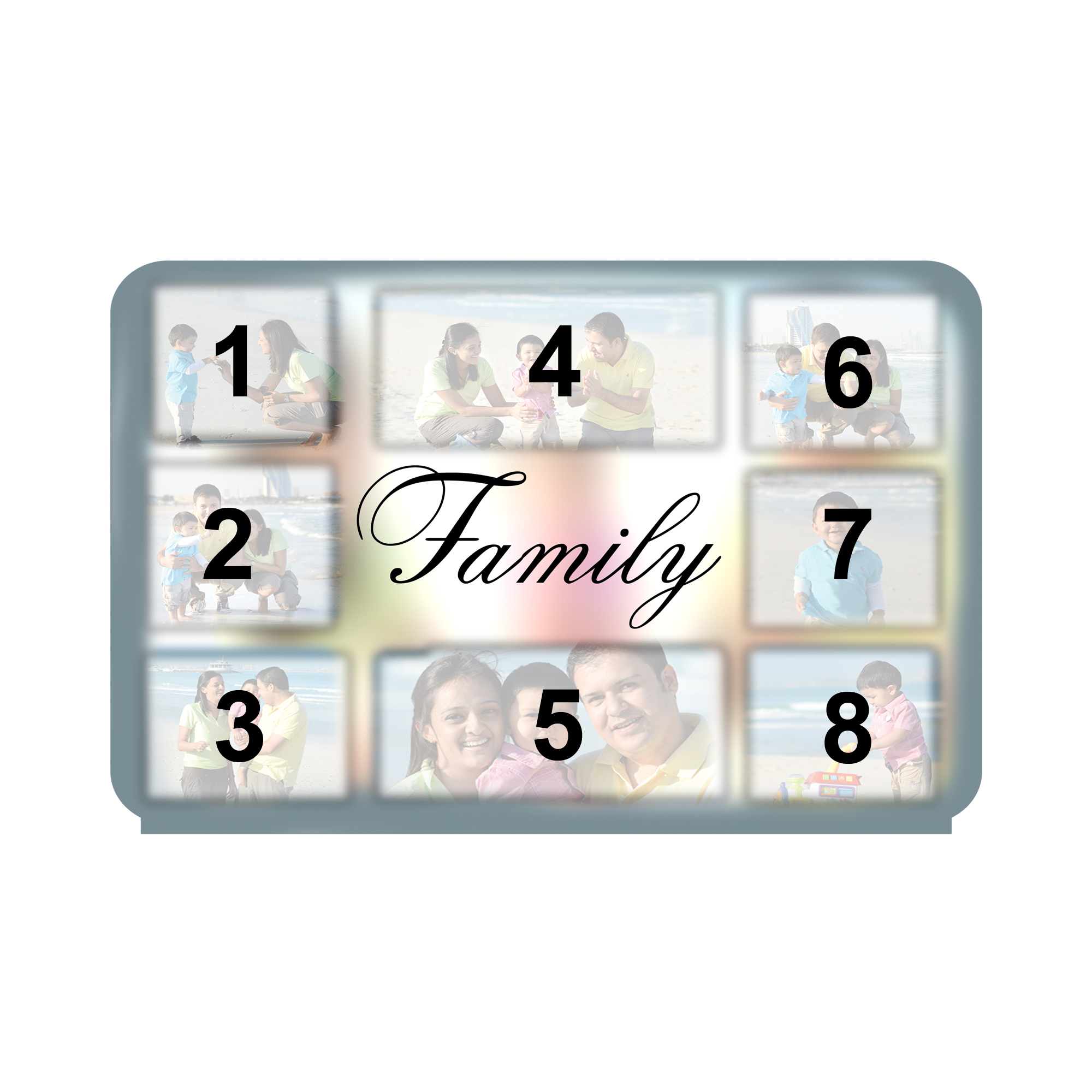 Personalised Family Harmony 8-Photo Plaque - Image 3