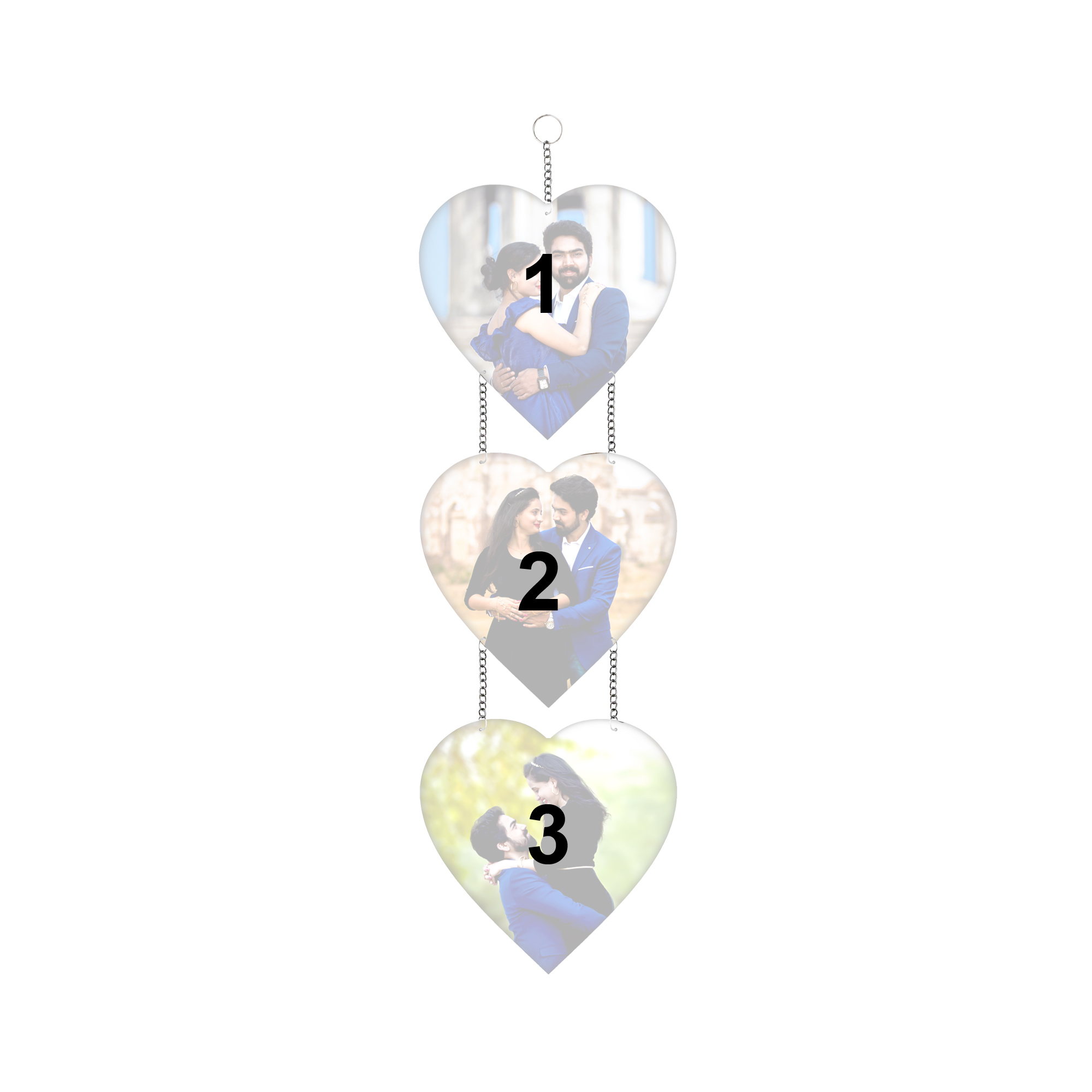 Personalised 3-Tier Heart Chain - Image 3