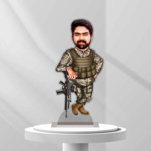 Army Soldier Caricature by Rainbow Gifts