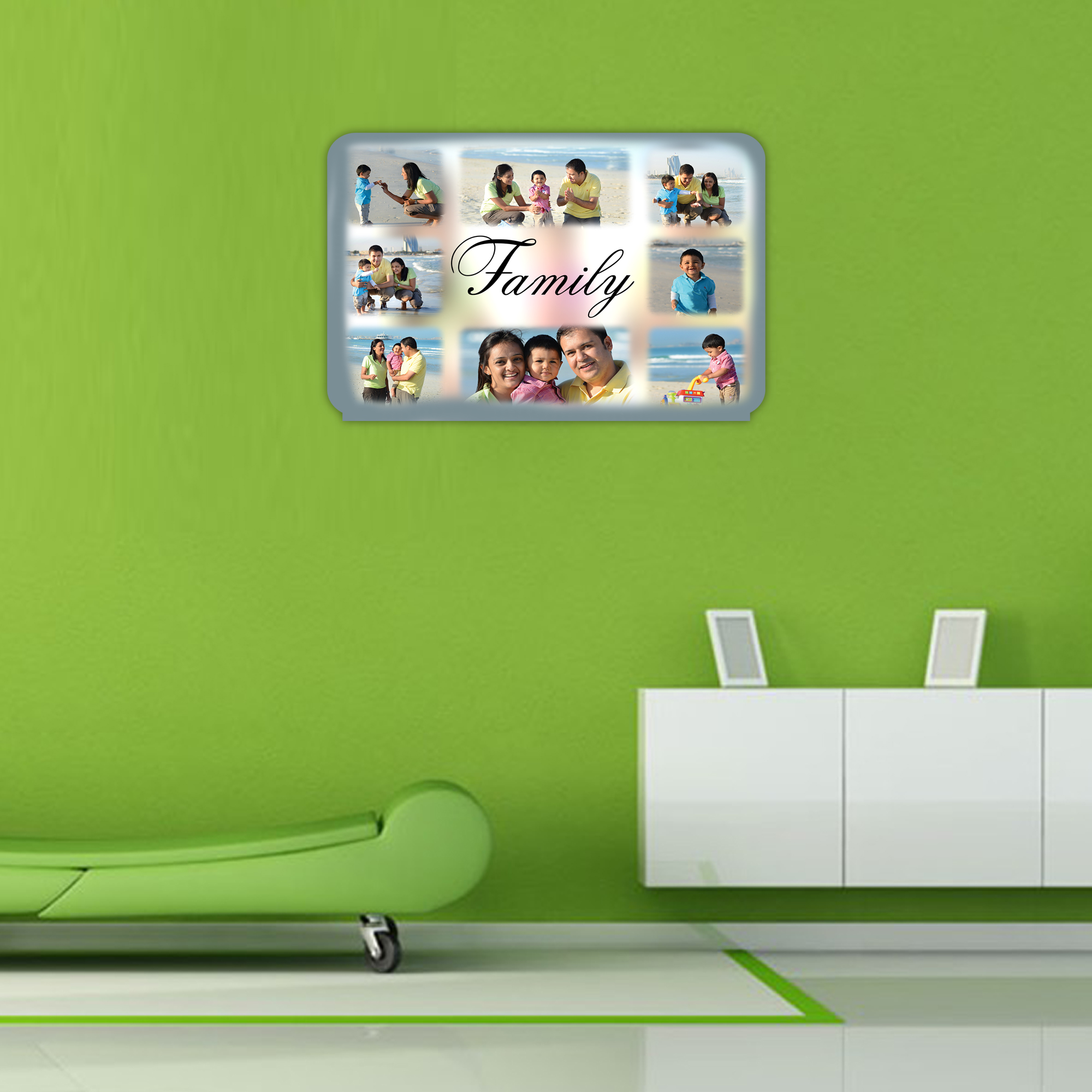 Personalised Family Harmony 8-Photo Plaque