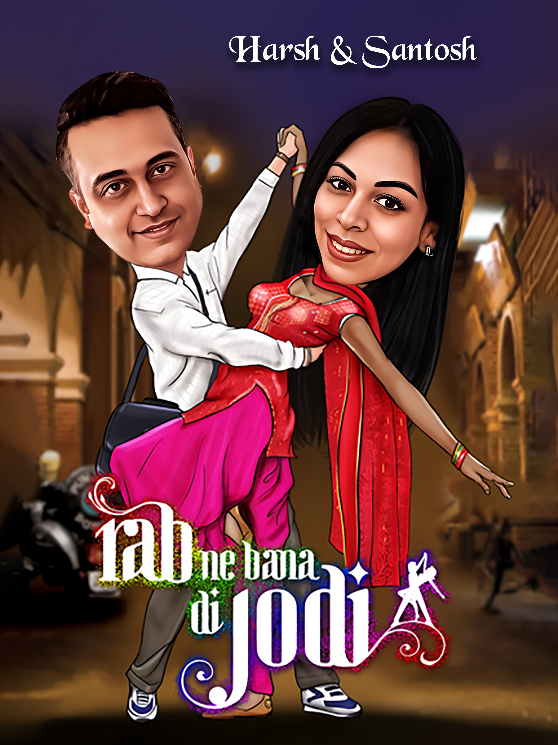 "Rab Ne Bana Di Jodi" Caricature by Rainbow Gifts - Image 2