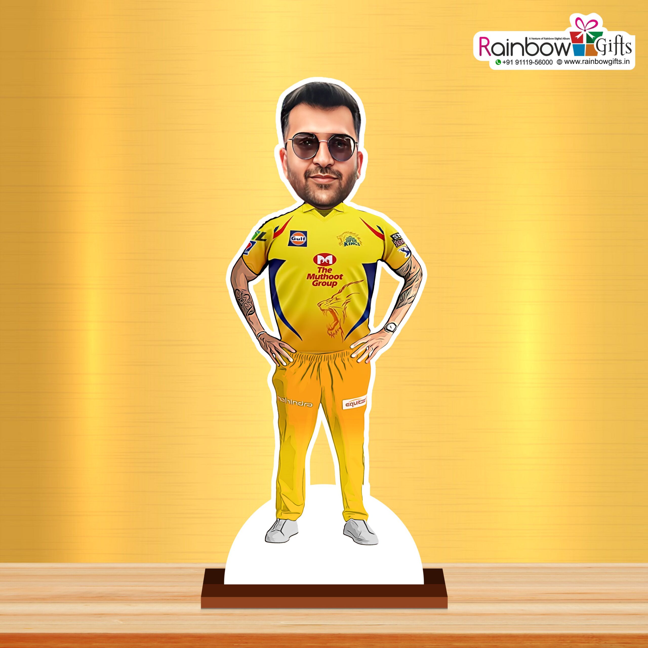 Personalized Chennai Super Kings Caricature by Rainbow Gifts