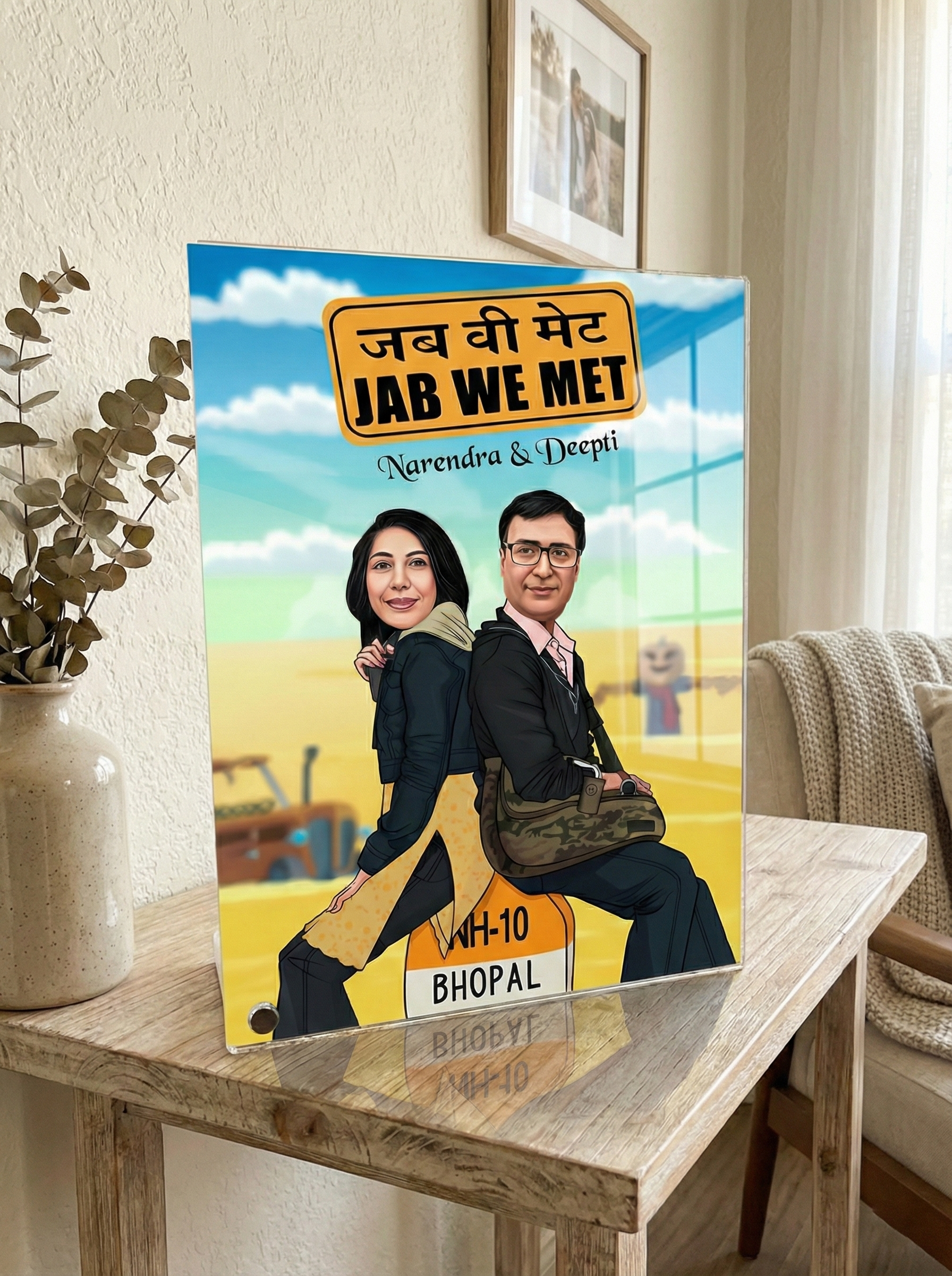 "Jab We Met" Couple Caricature by Rainbow Gifts