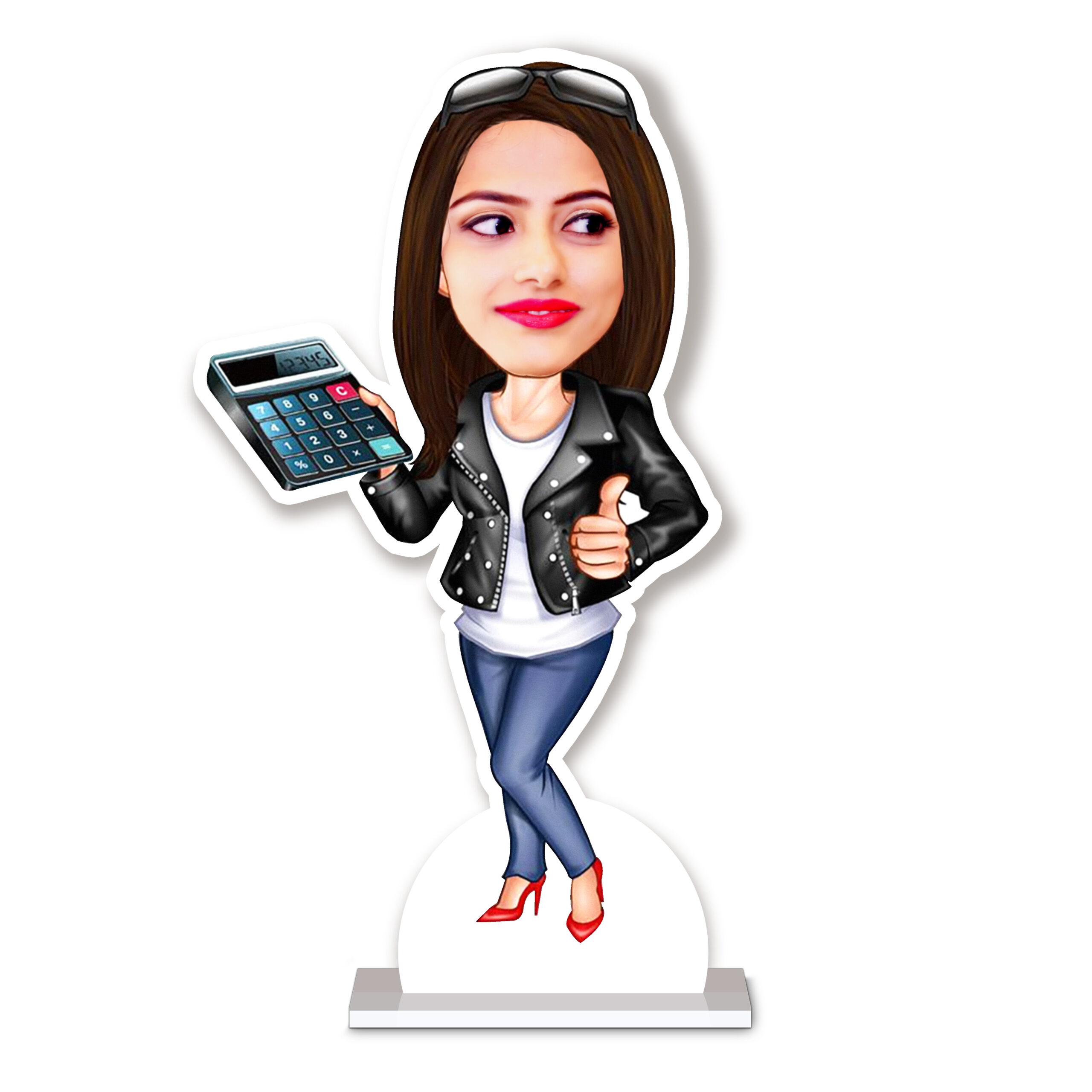 Girl Accountant Caricature by Rainbow Gifts - Image 2