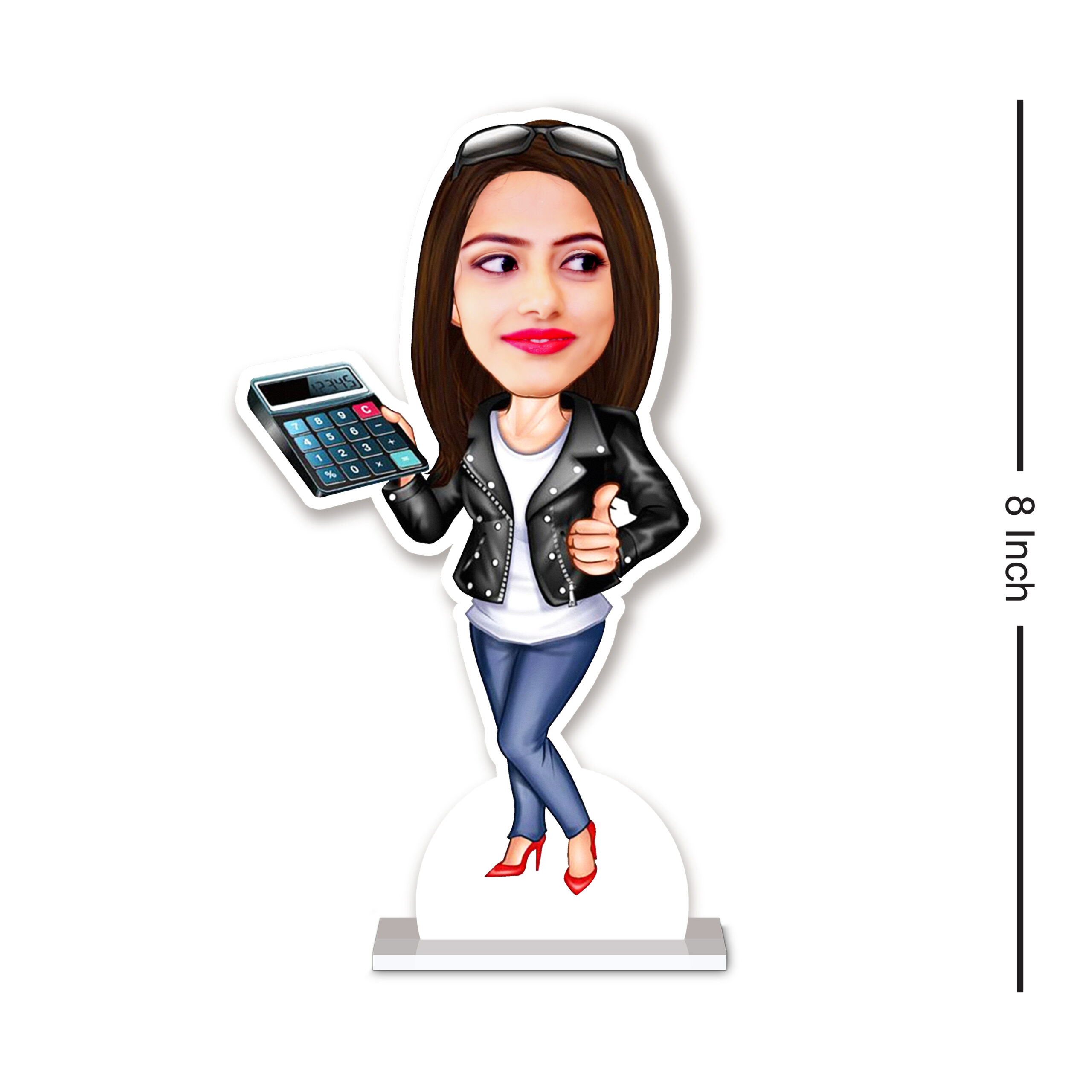 Girl Accountant Caricature by Rainbow Gifts - Image 3