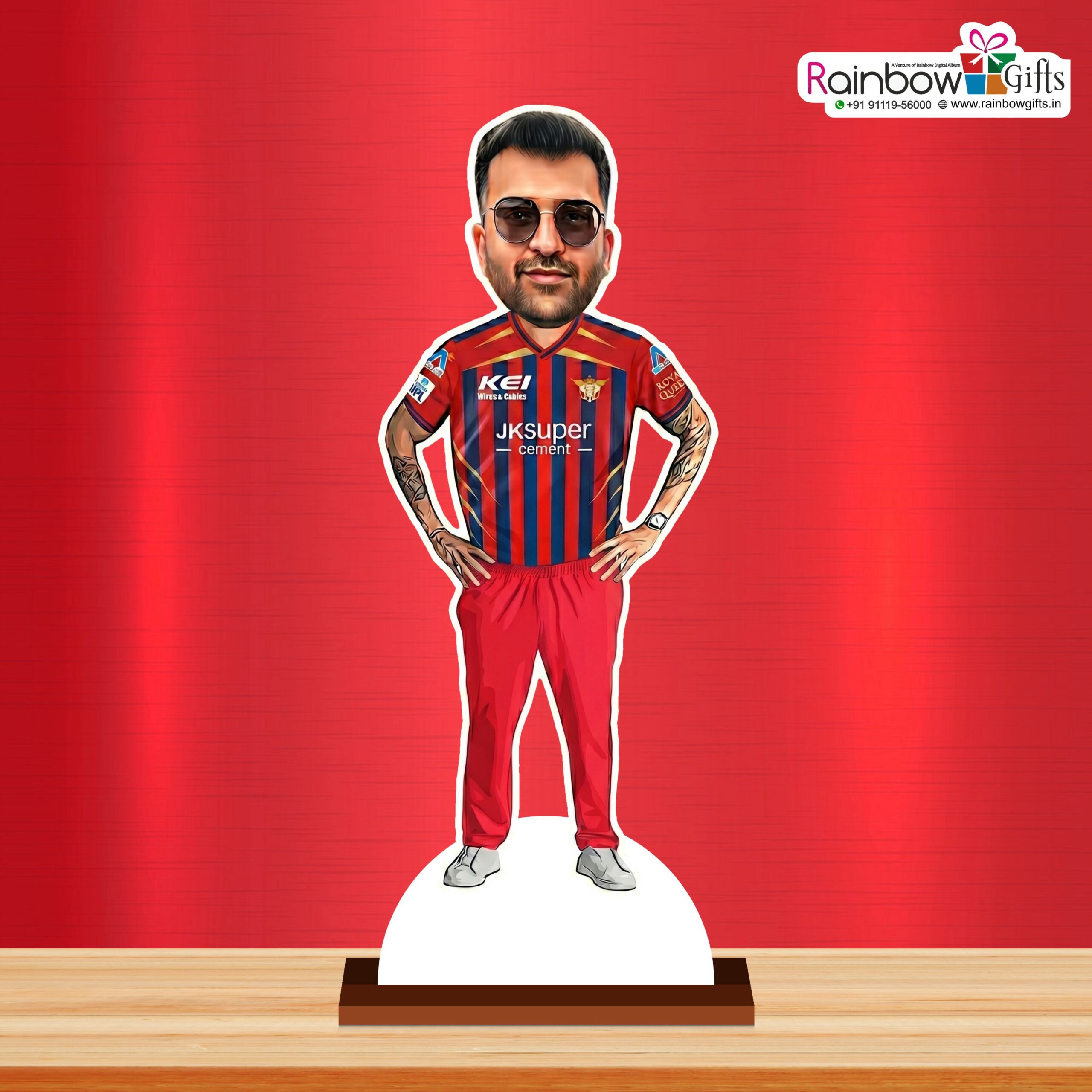 Personalized Lucknow Super Giants Caricature by Rainbow Gifts