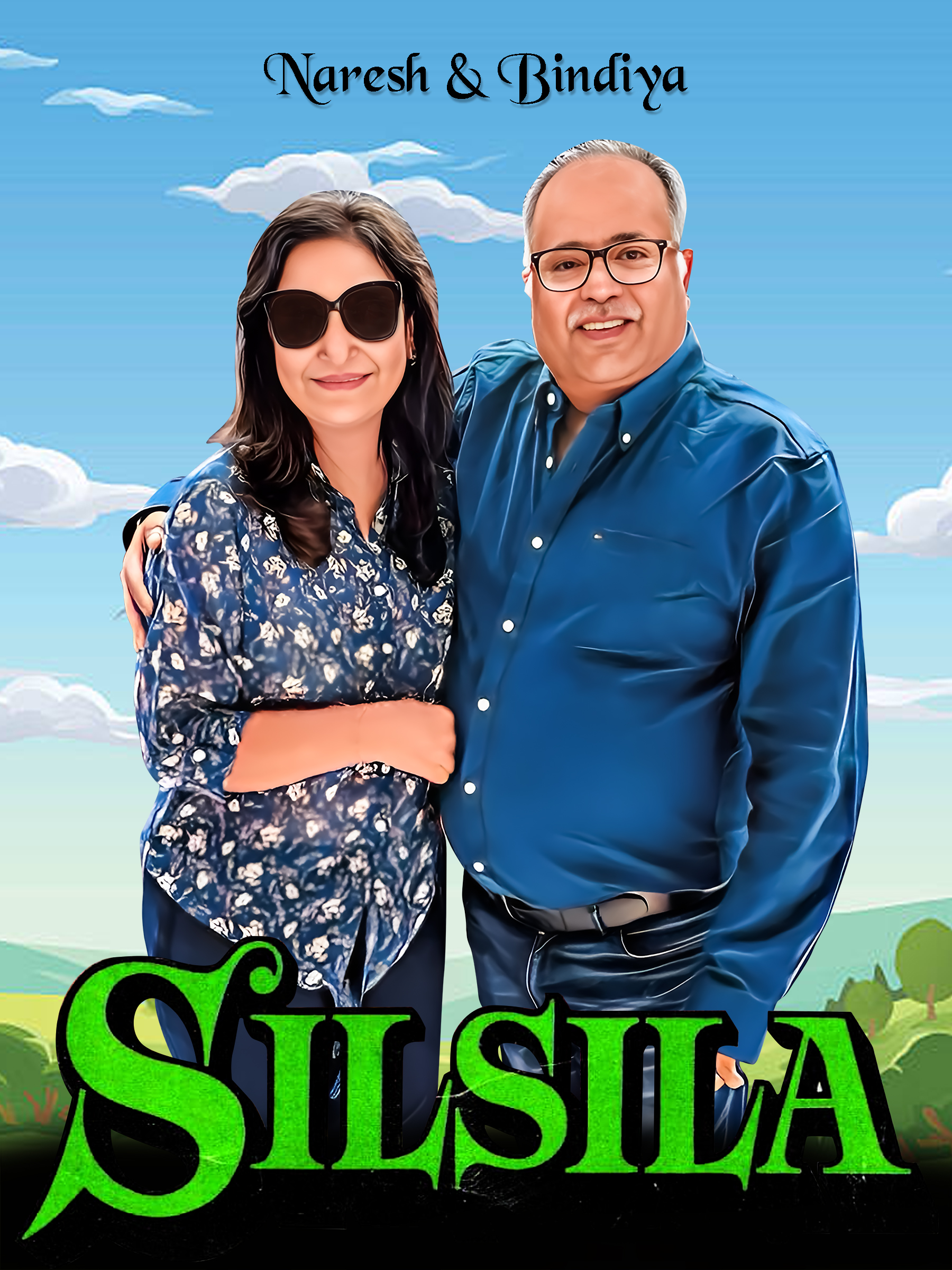 "Silsila" Couple Caricature by Rainbow Gifts - Image 2